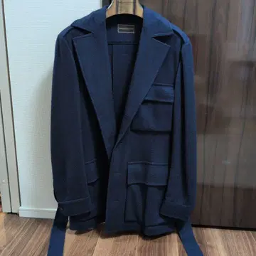 스틸레 라티노 울 네이비 사파리 자켓 48