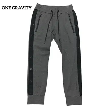 ONE GRAVITY 조거 팬츠 사이드 라인 그레이 남성용 사이즈 M