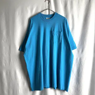 USA제 90s TREND basic 포켓 T 2XL 비비드 블루