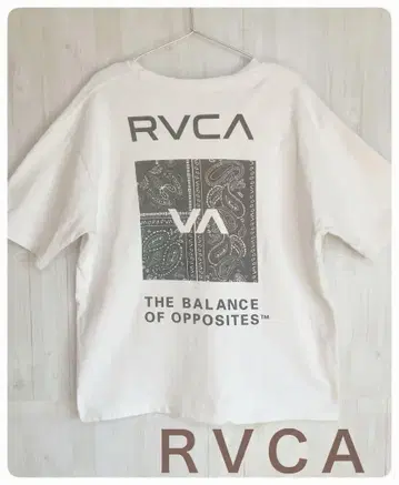 RVCA 루카 페이즐리 무늬 티셔츠 M 사이즈