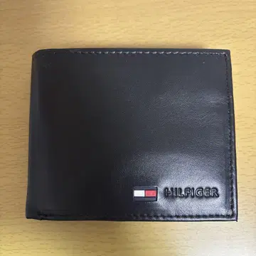 HILFIGER 천연 가죽 접이식 지갑 블랙 가격 인하 협상 가능