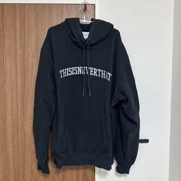 디스이즈네버댓 블랙 후드티 XL