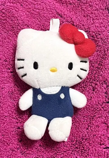 키티 봉제 인형 마스코트 키링 레트로 갸루