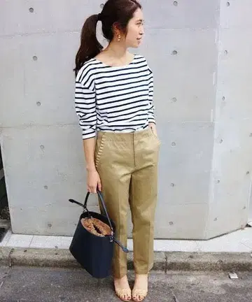 슬로브 이에나 프릴 포켓 팬츠 치노 팬츠