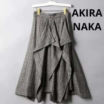 AKIRA NAKA (아키라 나카) 체크 볼륨 스커트