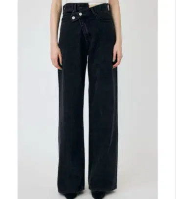 MOUSSY 크로스 허리 와이드 스트레이트