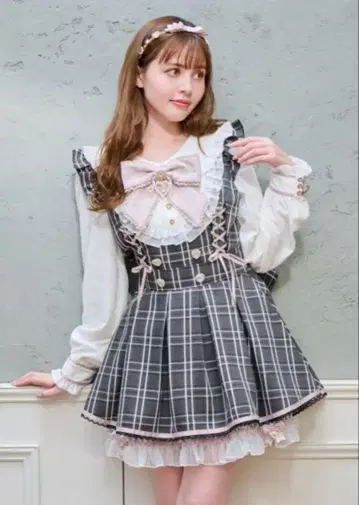 프릴 요크 리본 셋업 LIZLISA 리즈리사