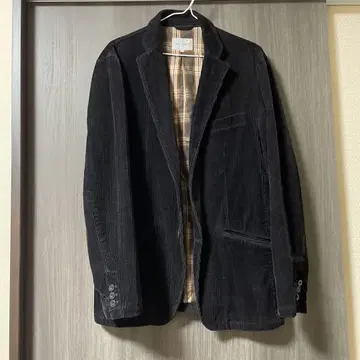 anti-Label 블랙 코듀로이 테일러드 자켓 L