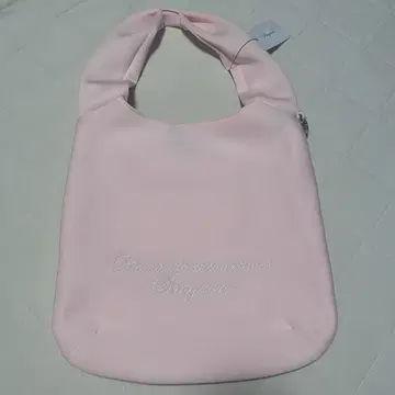 smyeon 소프트 터치 자수 숄더백 핑크