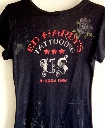 ED HARDY 에드 하디 타투풍 티셔츠 XS