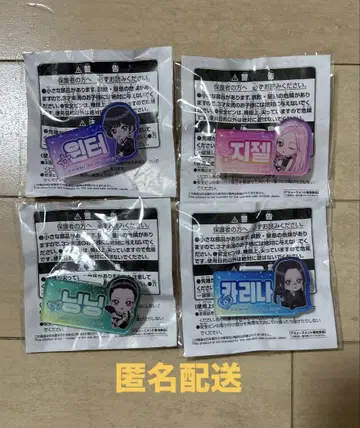 aespa 이름 아크릴 배지 4종 남코 한정판