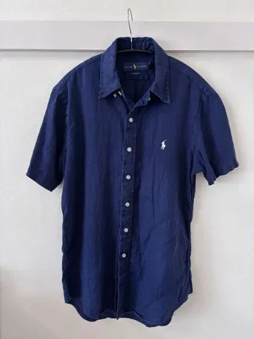 Ralph Lauren 네이비 반팔 셔츠 린넨