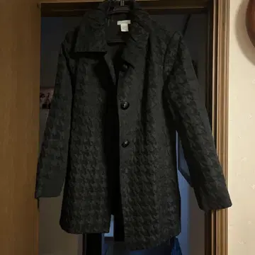 LAURA ASHLEY 블랙 체스터 코트 S