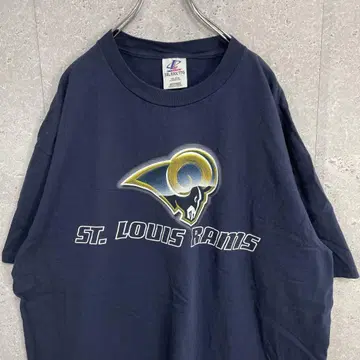 LOGO ATHLETIC 세인트루이스 램스 팀 로고 프린트 티셔츠 2XL