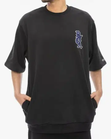 RVCA OE HALF SWEAT CREW 트레이닝복 블랙