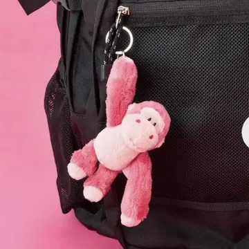 PLAZA 니키 NICI 봉제 인형 키링 핑크 고릴라 글리터 하트