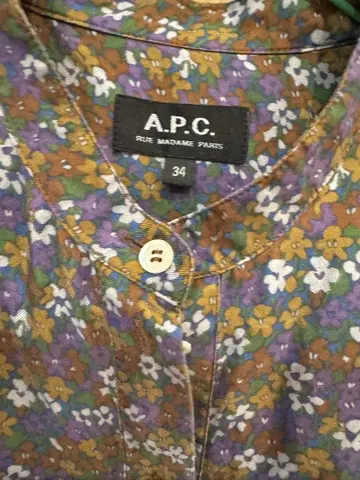 아페쎄(A.P.C.) 꽃무늬 긴팔 셔츠 34