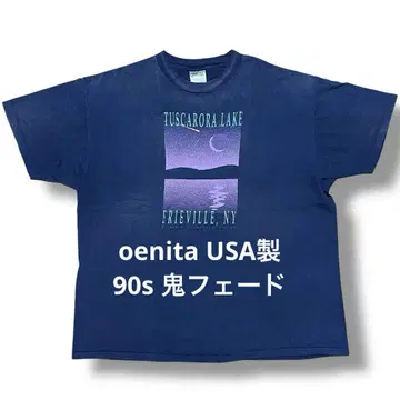 oenita USA제 90s 오니 페이드 티셔츠 싱글 스티치 아트 t