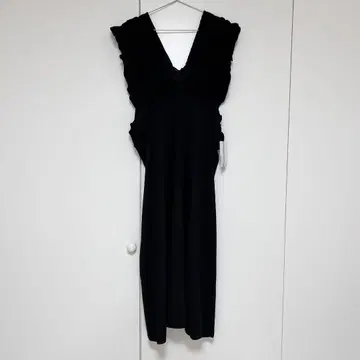 시마무라 셔링 원피스 블랙 4L