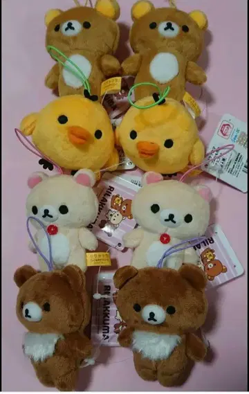 차이로이코구마 리락쿠마 키이로이토리 코리락쿠마 밴딩 끈 포함 마스코트