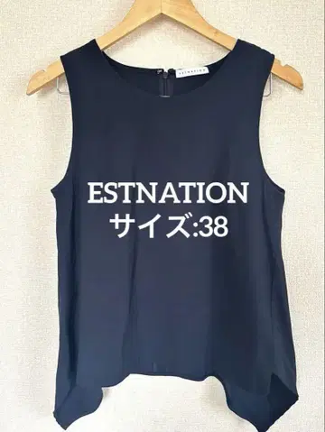 ESTNATION 에스트네이션 노슬리브 블라우스 M 플레어
