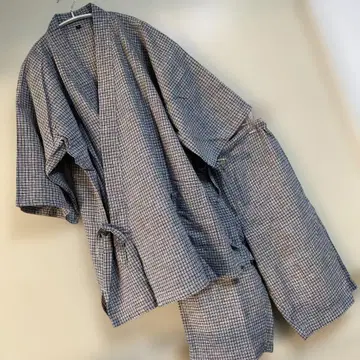 MUJI 신사 진베이 사쿠라기 체크 무늬 S 사이즈 무인양품