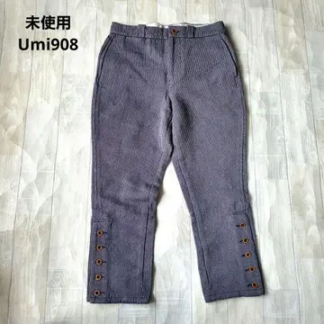 미사용 umi908 스트라이프 패턴 히코리 팬츠 면100% 45rpm