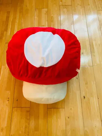 버섯 모양 봉제 인형 빨간색과 흰색 60cm