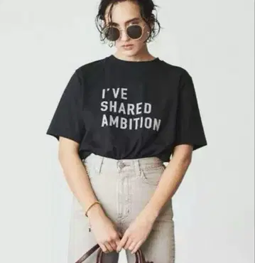 미라 오웬 3단 로고 티셔츠 로고 티 블랙 검정 티셔츠