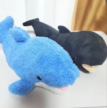 스카이블루 돌고래와 블랙 고래 2개 세트