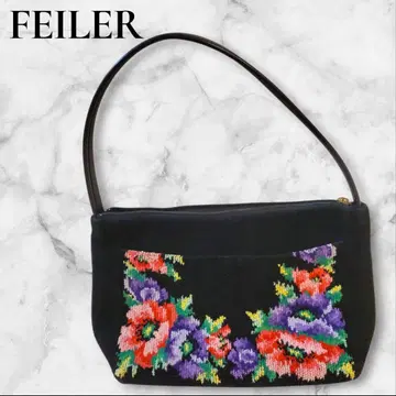 FEILER 꽃무늬 자수 핸드백