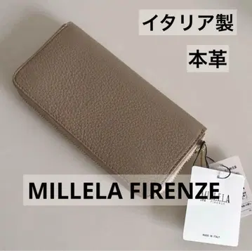 장지갑 가죽 천연 가죽 이탈리아제 베이지 MILLELA FIRENZE