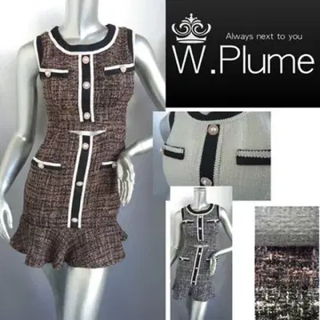 W. Plume 슬리브리스 미니 원피스