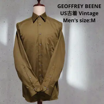GEOFFREY BEENE 새틴 셔츠 드레스 셔츠 빈티지 US 구제 의류