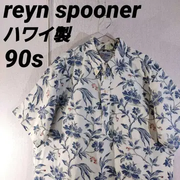 [구제 의류] 레인 스푸너 풀오버 셔츠 90s USA제 보타니컬 무늬