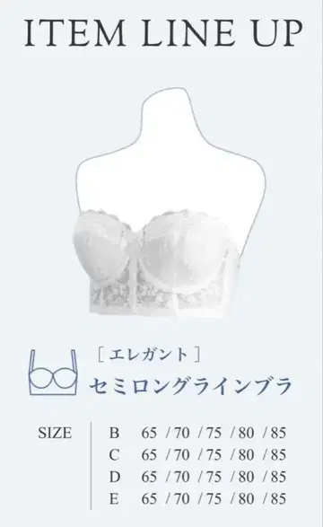 세모어 브라이덜 이너 세미롱 라인 브라 D70
