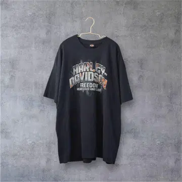 할리데이비슨 양면 프린트 티셔츠 블랙 XL 상당