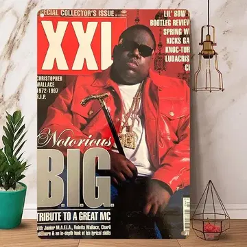 1-비기 스몰즈 Biggie Smalls 메탈 포스터 주석 간판