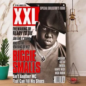 2-비기 스몰즈 Biggie Smalls 메탈 포스터 주석 간판