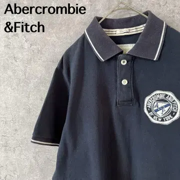 아베크롬비 네이비 피케 셔츠 반팔 라인 L 사이즈