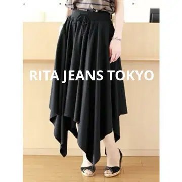 RITA JEANS TOKYO 불규칙한 밑단 저리 플레어 스커트