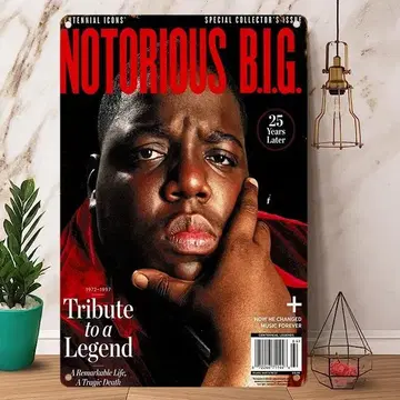 4-비기 스몰즈 Biggie Smalls 메탈 포스터 양철 간판