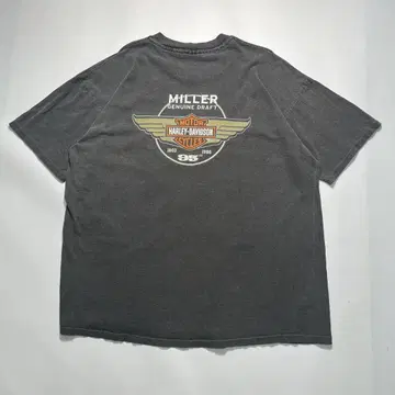 90s 할리 USA제 빈티지 티셔츠 XL 숯 검정 오니 페 6900