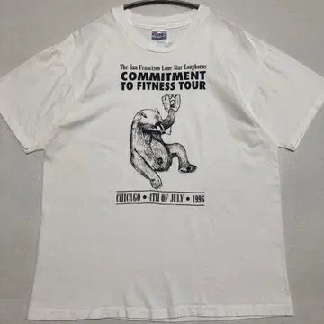 90s Hanes 헤인즈 1996 피트니스 투어 프린트 티셔츠