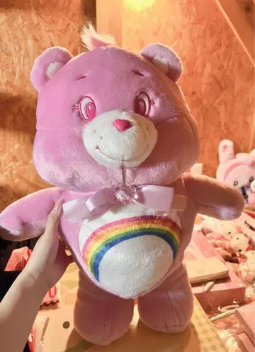 케어 베어 핑크 봉제 인형