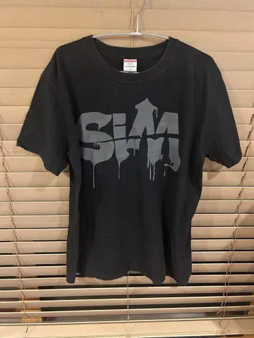 밴딩 티셔츠 심 SIM 티셔츠 블랙