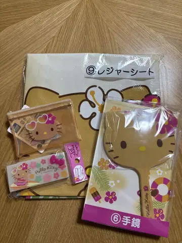 헬로키티 당첨 복권 손거울 레저 시트 세트