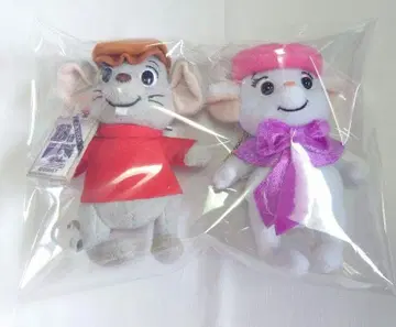 디즈니 씨 13주년 비앙카 & 버나드 봉제 인형 배지