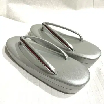 실버 색상 에나멜 조리 2장 심지 길이 25.2cm 빅 사이즈