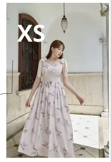 꽃무늬 슬리브리스 롱 원피스